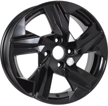 KDW KD1520 15X6 PCD4*100 ET46 DIA60.1 BLACK FRONT POLISHED